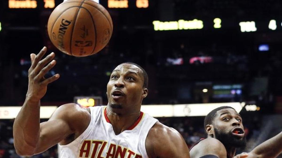 Atlanta Hawks center Dwight Howard (8) is averaging a double-double in points and rebounds this season.