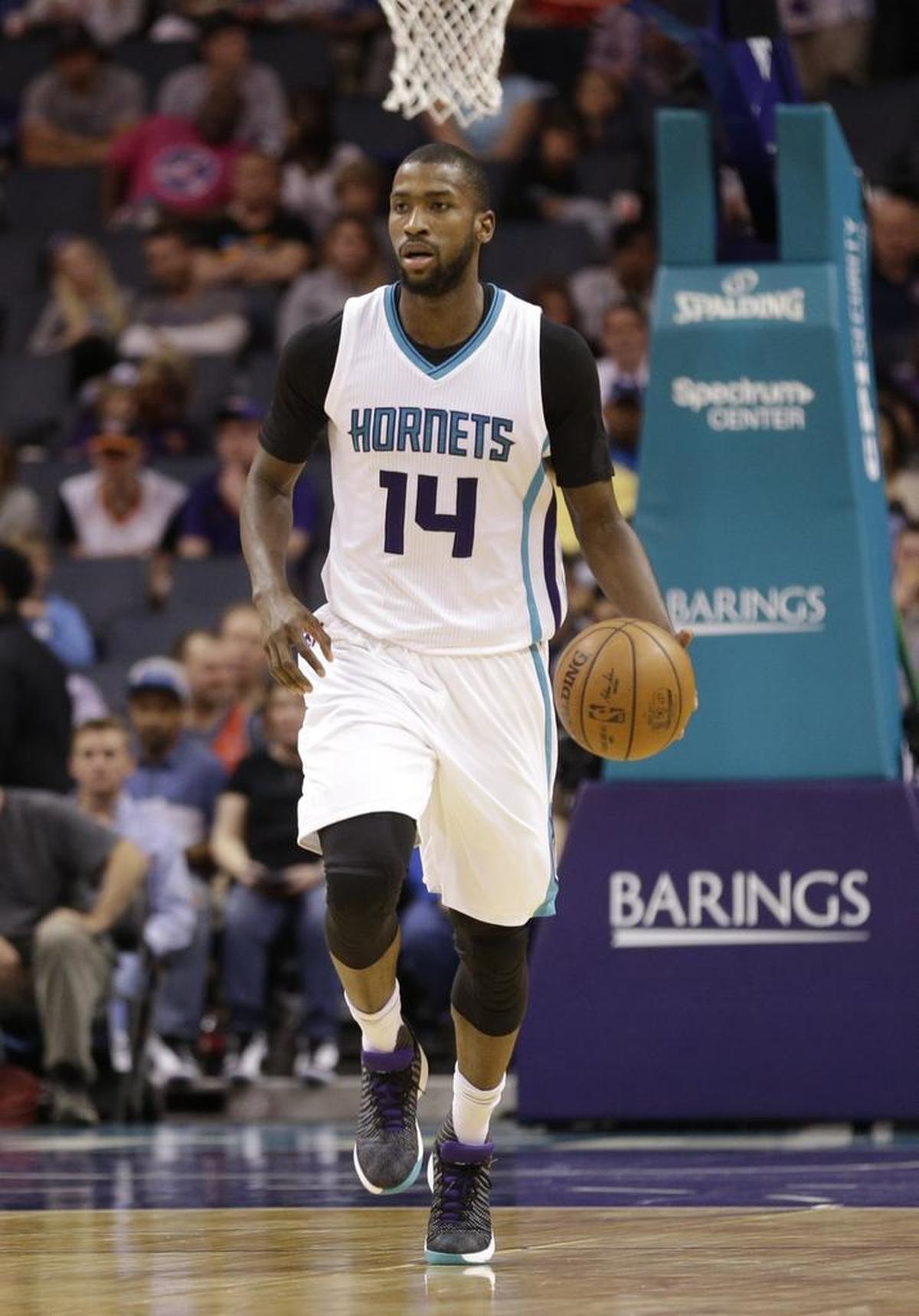 Charlotte Hornets forward Michael Kidd-Gilchrist (14) won’t ever be a great NBA offensive player, but can he play well enough that teams aren’t emboldened to leave him open?