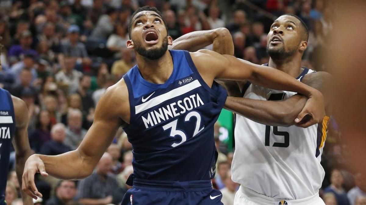 Minnesota Timberwolves center Karl-Anthony Towns (32) is shooting 54 percent from the field and 37 percent from 3-point range.
