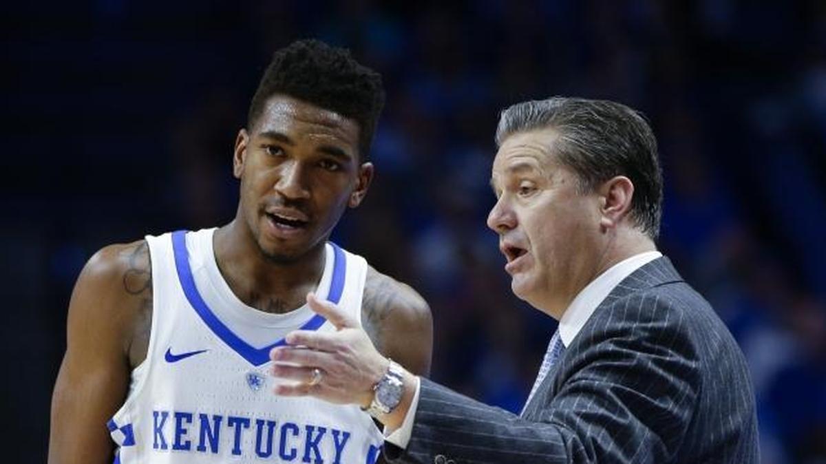 Kentucky coach John Calipari, right, says he loves how Charlotte Hornets rookie Malik Monk, left, has “amnesia,” as in he doesn’t let his last miss affect his next shot.