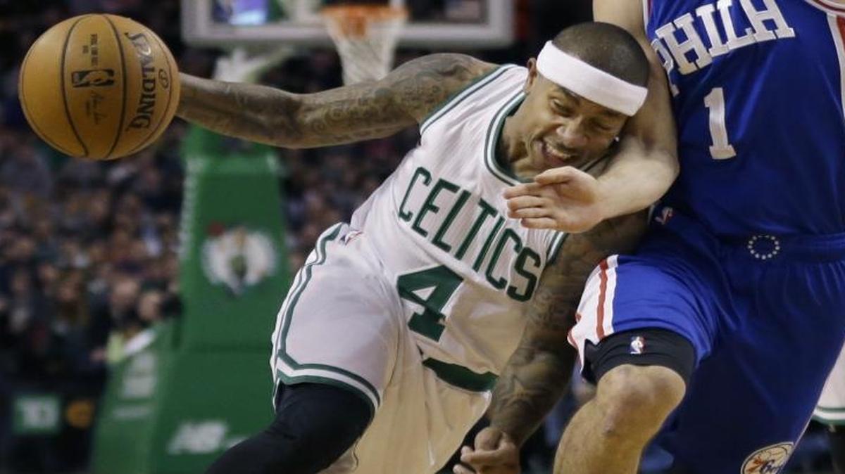 Boston Celtics guard Isaiah Thomas (4) has three fourth quarters of 20 or more points this season. No other NBA player has more than one.