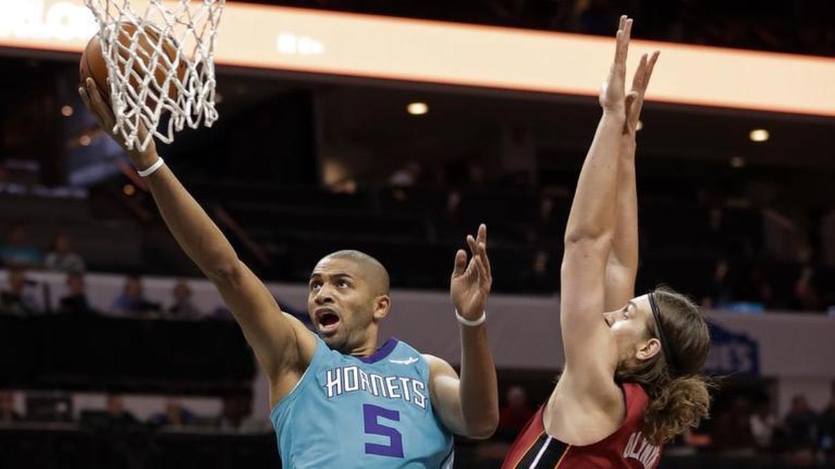 “We’ve got to find a way, with 13 guys having the same goal,” Charlotte Hornets' Nicolas Batum (5) said after Friday’s 104-98 loss to the Miami Heat.