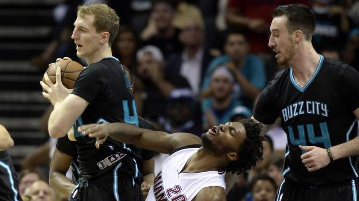 Charlotte Hornets resereve big men Cody Zeller (left) and Frank Kaminsky (right) will miss time with injuries suffered in Wednesday’s home loss to the Golden State Warriors.