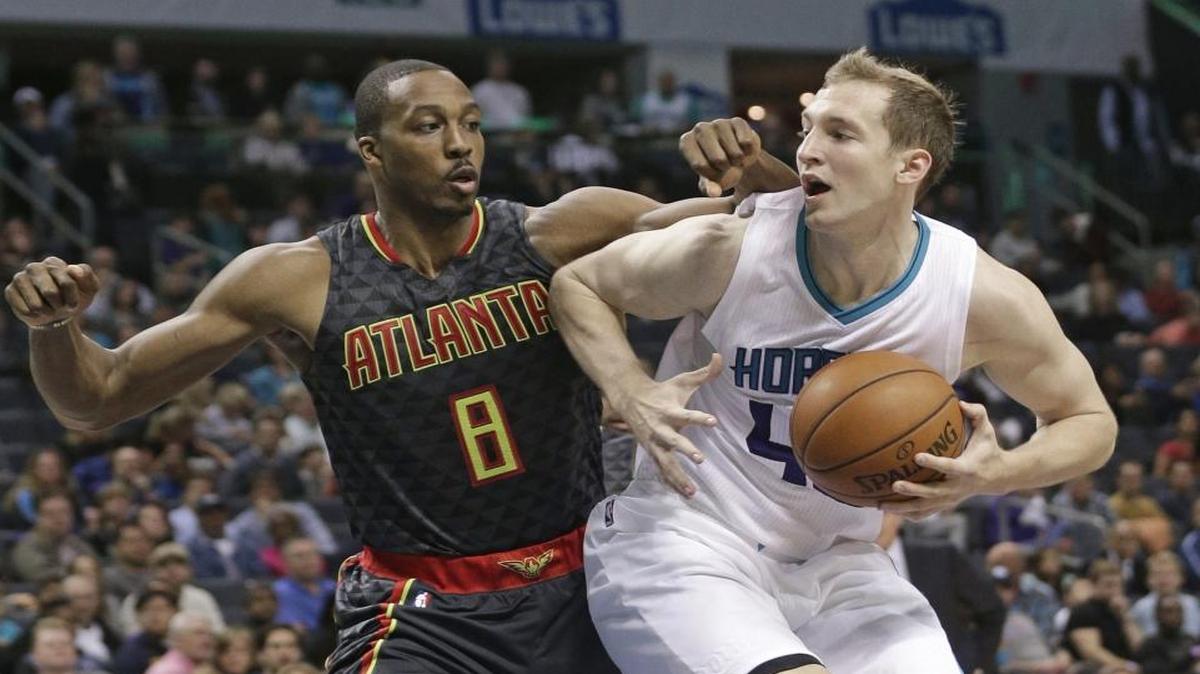 Dwight Howard (8) and Cody Zeller (40) should combine for great depth at center for the Charlotte Hornets next season.
