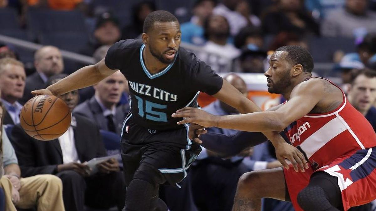 Two of the eight worst shooting performances of the season for Charlotte Hornets guard Kemba Walker (15) have come against the Washington Wizards and John Wall (2).