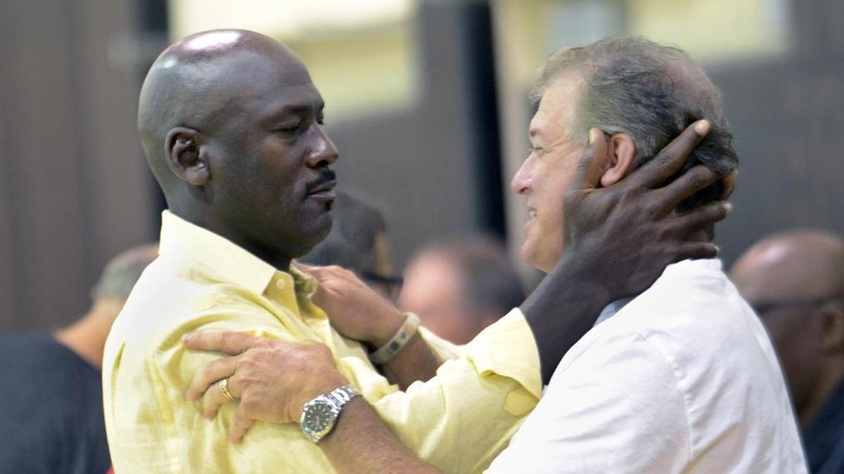 Buzz Peterson (right), a close friend of Michael Jordan, will run the basketball operations for the Charlotte Hornets on an interim basis but is not considered a general manager candidate.