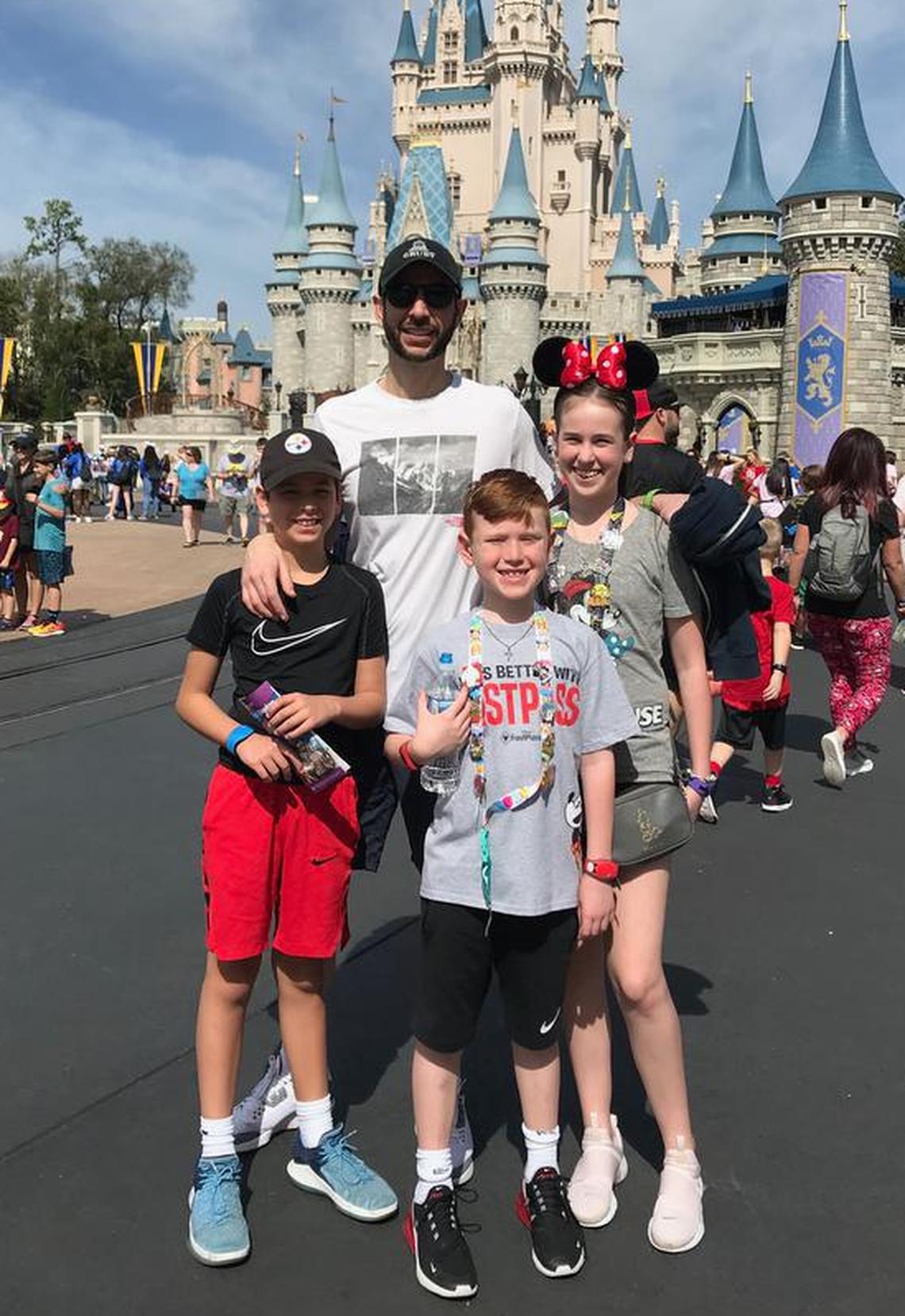“I’m not perfect, but I try my best to be there for my kids,” says James Borrego, shown here in a family vacation photo with (from left) Zac, Nick and Grace. “I always want them to know they’re my number-one priority, at the top of my list. I want to be known as a father that was there and that fully invested in the development of my children. Ultimately, when it’s all said and done, that’s what’s gonna matter for me.”