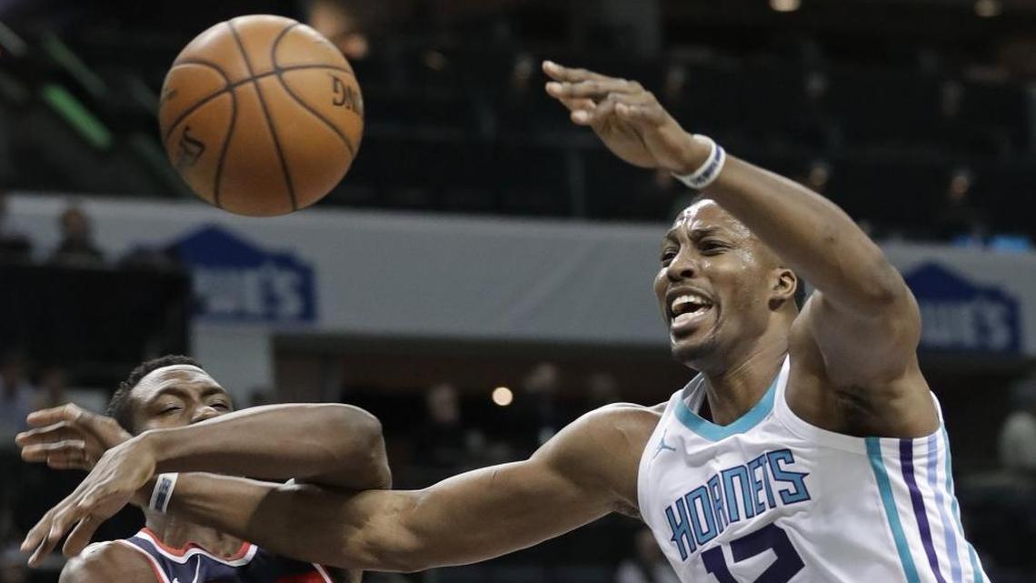 Charlotte Hornets center Dwight Howard (12) assembled his 25th double-double of the season Wednesday against the Washington Wizards.