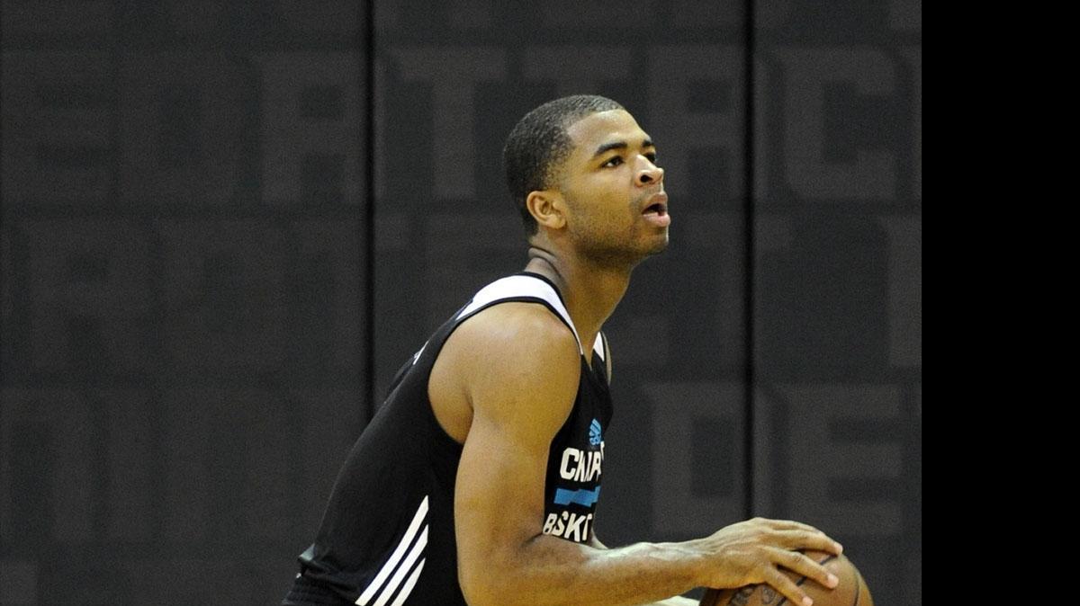 
Charlotte Hornets guard Aaron Harrison started Sunday’s 79-75 summer league loss, finishing the game with 16 points, eight assists and four rebounds.


