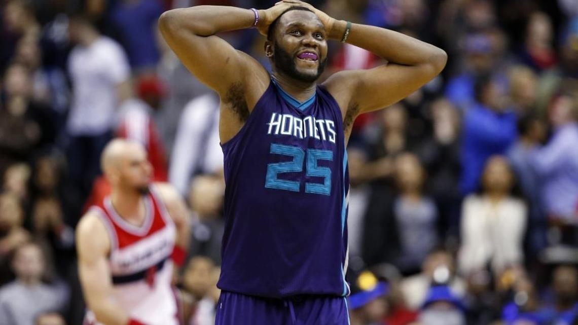 
Charlotte Hornets center Al Jefferson (25) says he’s lost more than 20 pounds in the off-season to take wear off his knees.
