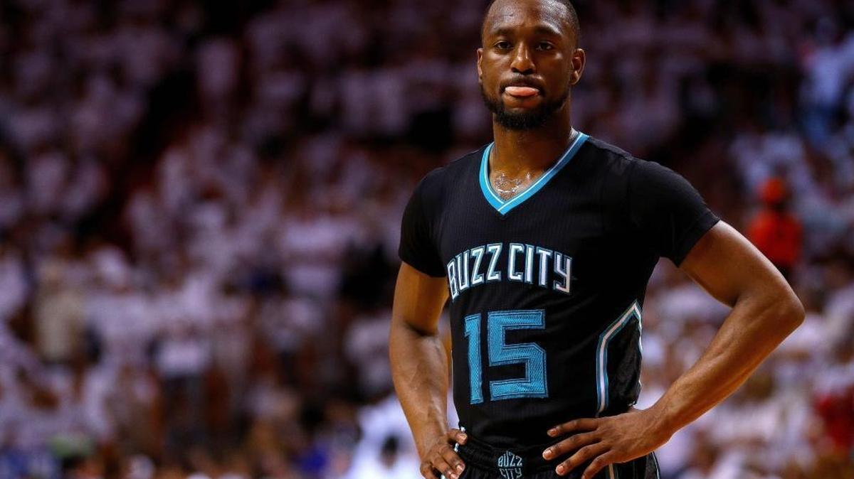 Charlotte guard Kemba Walker was held to nine points on 3-of-16 shooting from the field in the Hornets’ 106-73 loss to Miami on Sunday in Game 7 of the Eastern Conference playoffs.