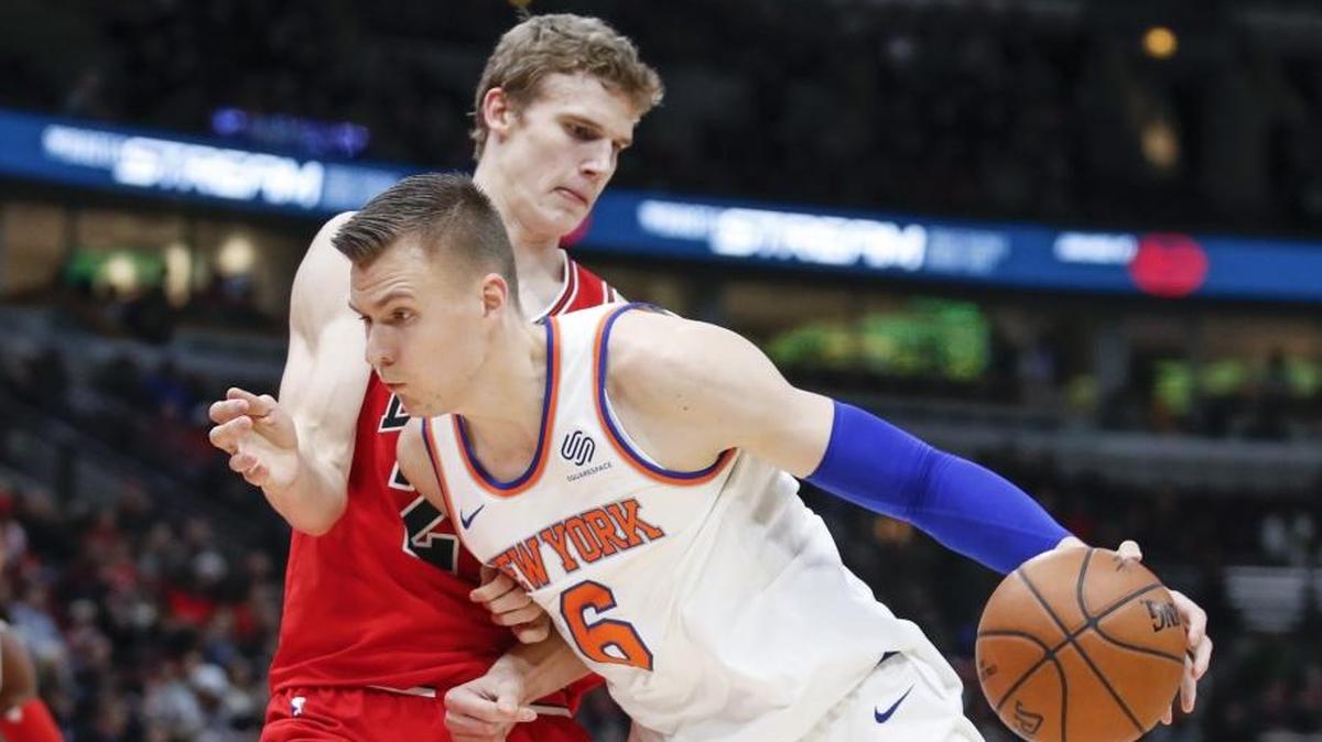 New York Knicks forward Kristaps Porzingis (6) is one of the NBA’s top emerging stars. He’ll be a big challenge for Charlotte Hornets forward Marvin Williams.