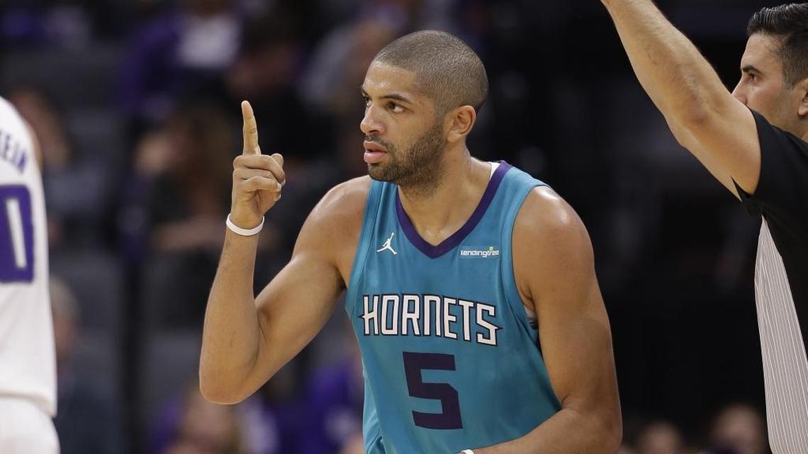 Charlotte Hornets guard Nicolas Batum scored 21 points Tuesday night at Sacramento, where he made eight of 12 shots from the field (3-of-5 from 3-point range).