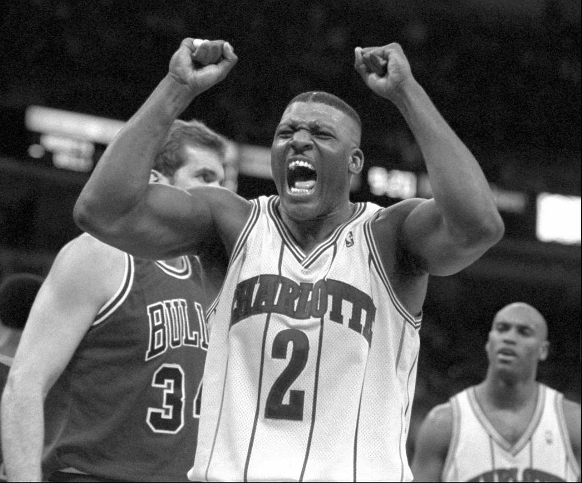 Forward Larry Johnson, the 1992 NBA Rookie of the Year, spent five seasons with the Charlotte Hornets. While with the Hornets, he made the NBA All-Star team twice.