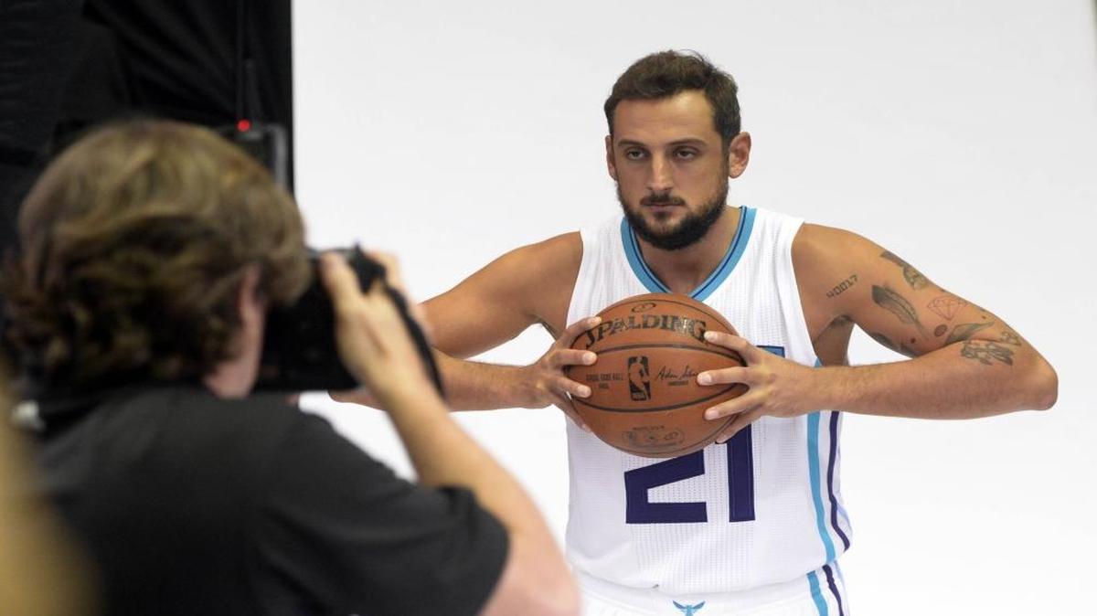 Charlotte Hornets' Marco Belinelli reflected Monday on how much he benefitted from playing for San Antonio Spurs coach Gregg Popovich.