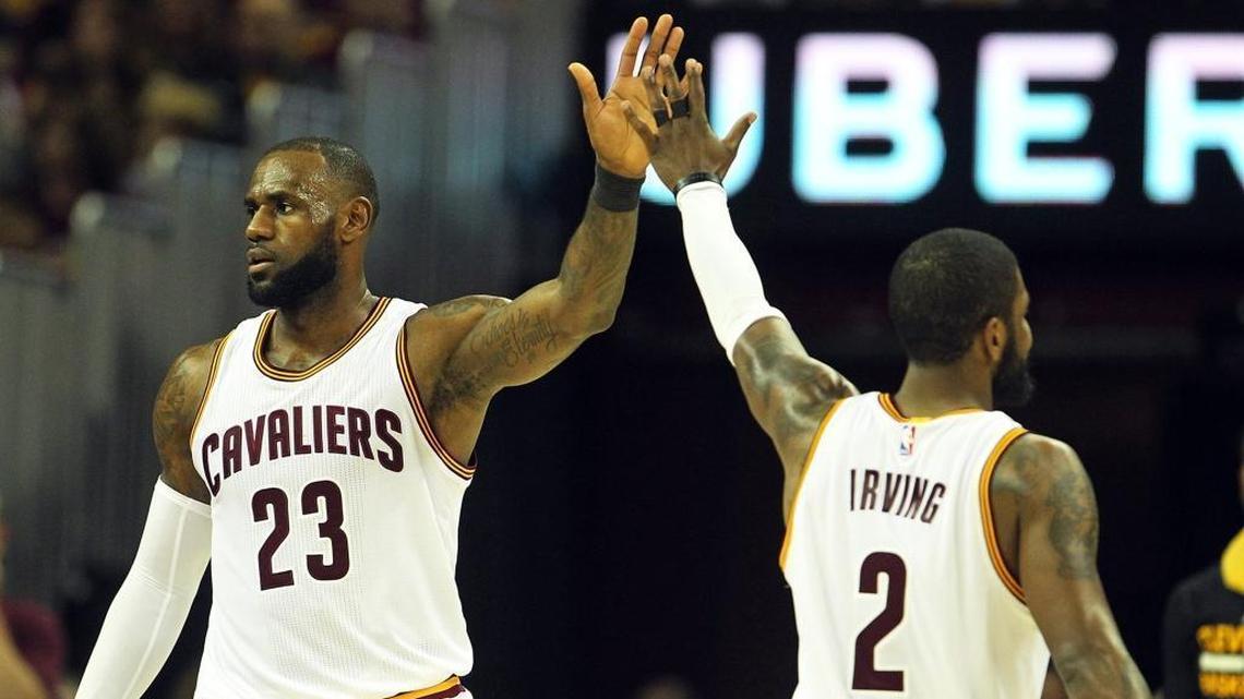 Kyrie Irving, right, was clearly tired of being a sidekick to LeBron James, left, and now Celtics-Cavs should be the best rivalry in the Eastern Conference.