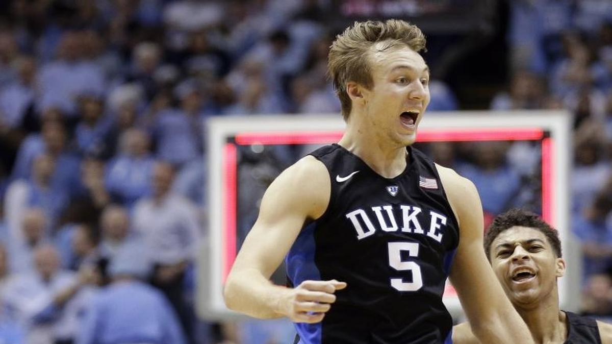 Duke's Luke Kennard (5) is among draft candidates scheduled to work out for the Charlotte Hornets Sunday.