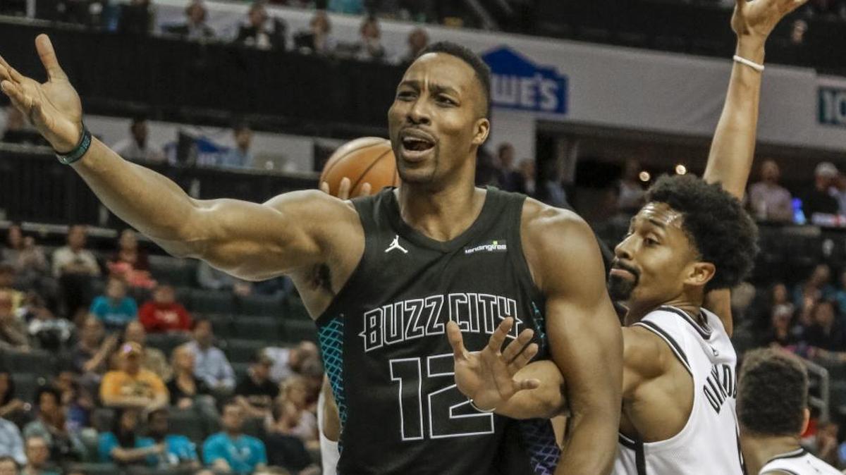 Charlotte Hornets center Dwight Howard (12) now has 12 technical fouls this regular season. If he reaches 16, it will result in an automatic one-game suspension under NBA rules.