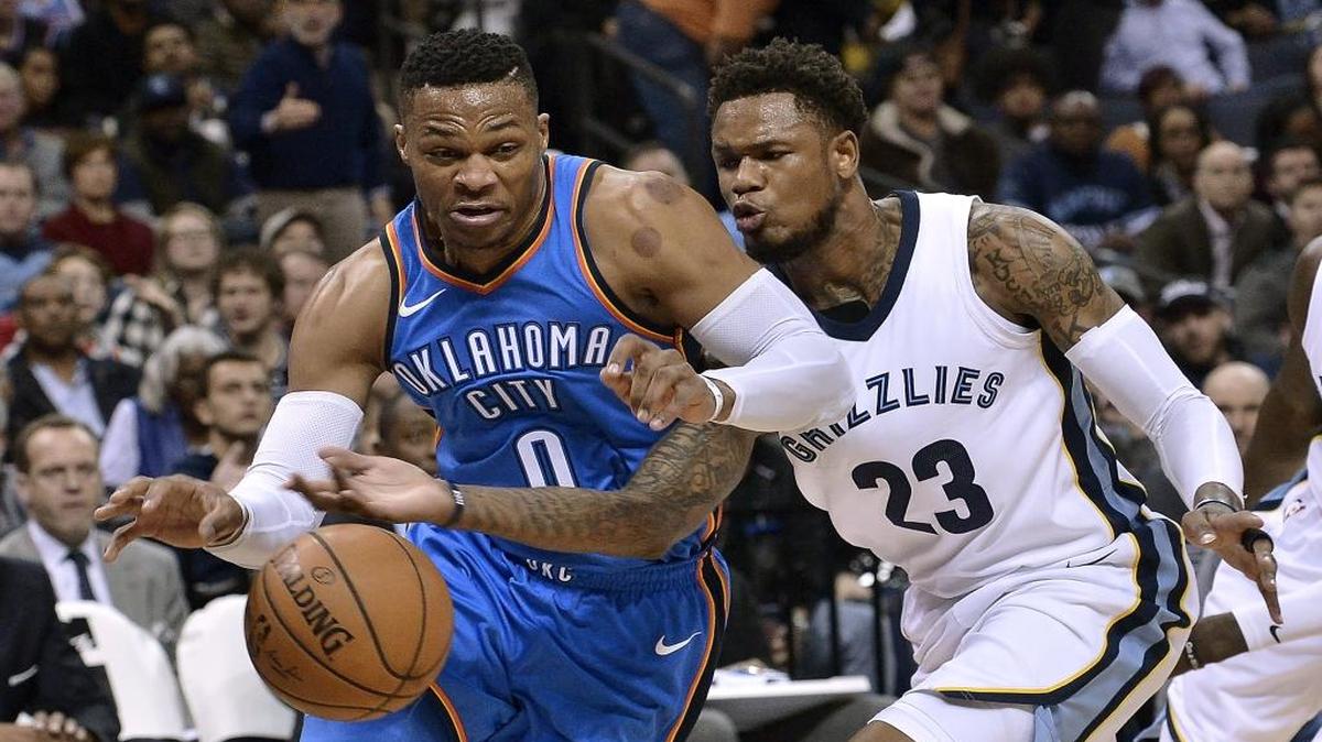 Guard Russell Westbrook (0) is the carryover star on an Oklahoma City Thunder team that added Paul George and Carmelo Anthony in the offseason.