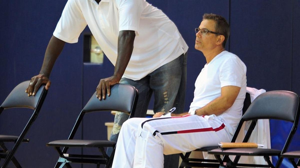 Charlotte Hornets majority owner Michael Jordan (left) and team vice chairman Curtis Polk (right) appear to have made a fine business deal when Jordan bought controlling interest from Bob Johnson in 2010.