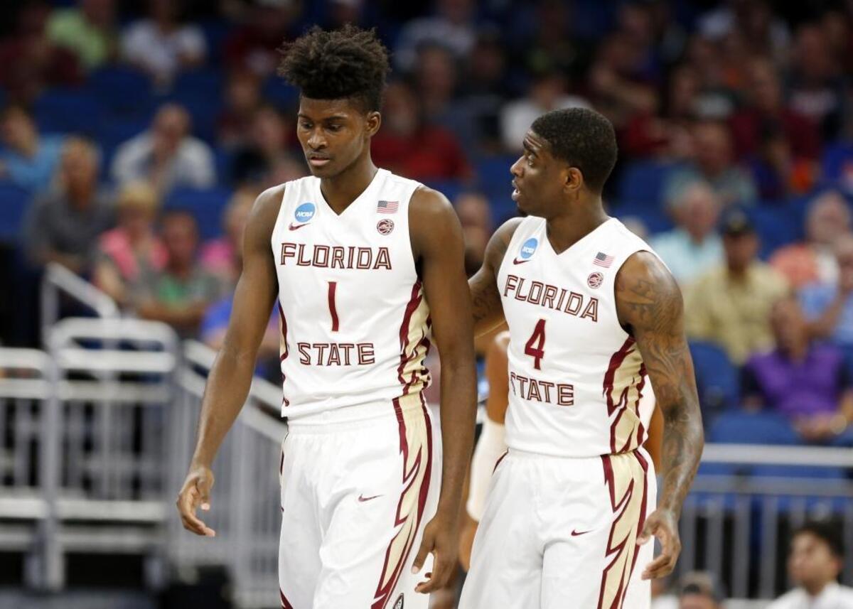 Florida State forward Jonathan Isaac’s, left, ability to play multiple frontcourt positions is a big plus.