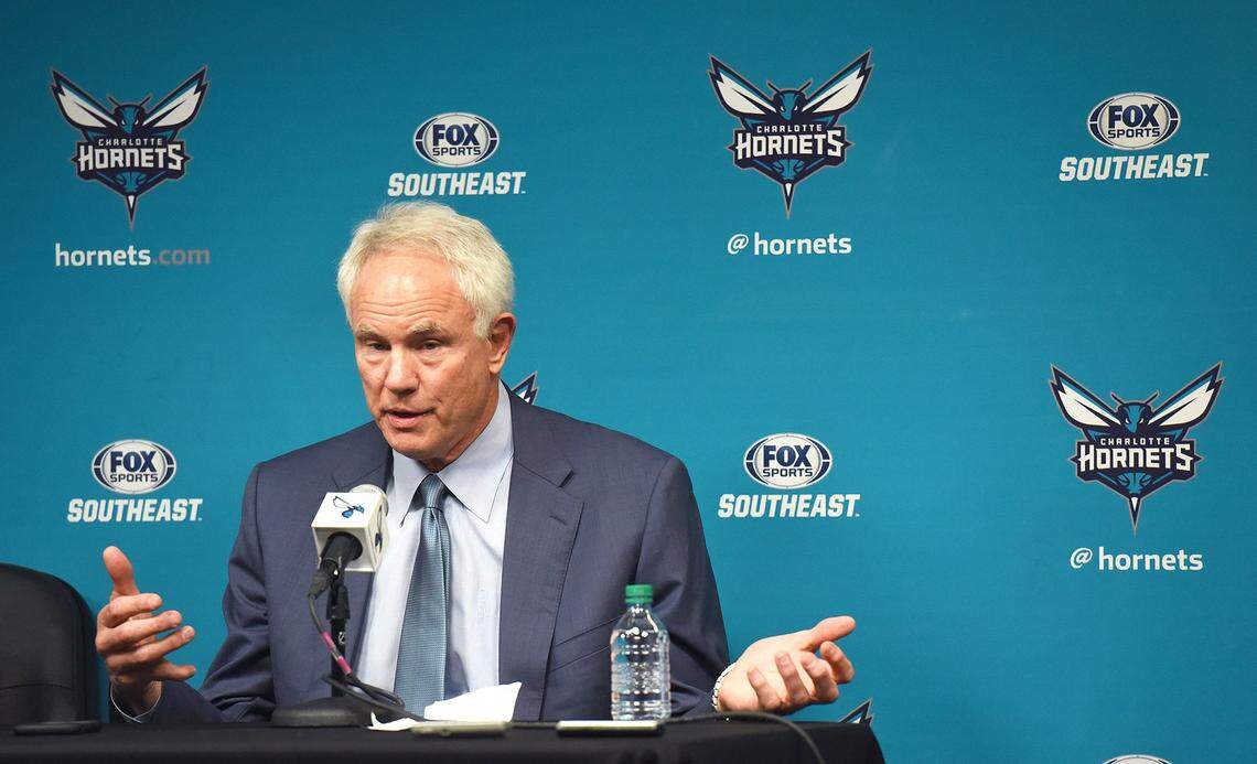 Mitch Kupchak, the longtime Los Angeles Lakers general manager, was introduced as the president of basketball operations and general manager for the Charlotte Hornets  on Tuesday, April 10, 2018.