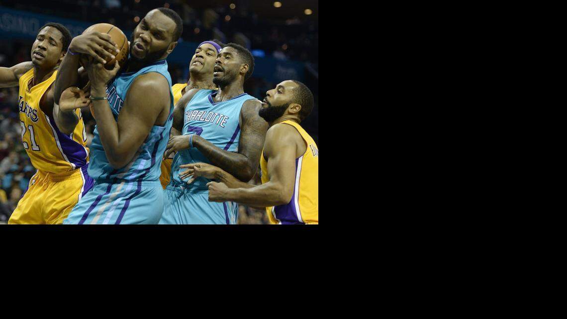 
Charlotte Hornets center Al Jefferson (with ball) could have a sore right knee the rest of the season, according to coach Steve Clifford.
