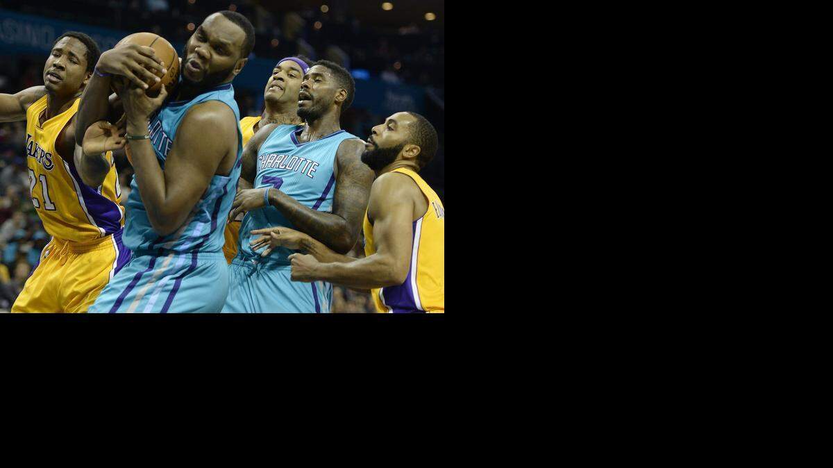 
Charlotte Hornets center Al Jefferson (with ball) could have a sore right knee the rest of the season, according to coach Steve Clifford.
