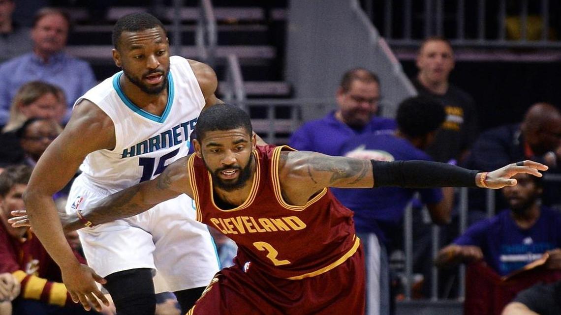 Would Cleveland Cavaliers point guard Kyrie Irving (2) be an upgrade over Charlotte Hornets point guard Kemba Walker (15)? Irving has reportedly requested a trade out of Cleveland.