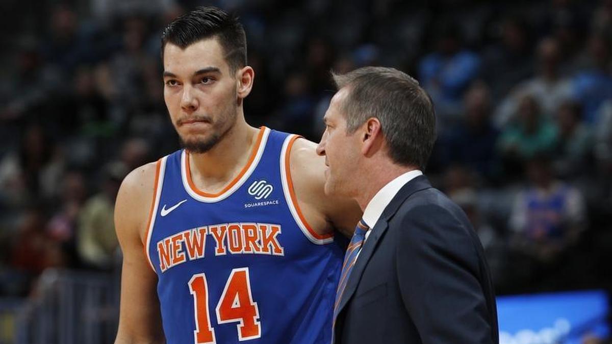 The Charlotte Hornets acquired center Willy Hernangomez (14) from the New York Knicks Wednesday.