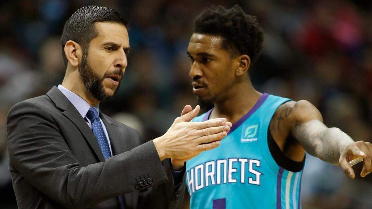 Charlotte Hornets coach James Borrego (left) needs a consistent second scoring option to Kemba Walker. Malik Monk (right) is a prime candidate.