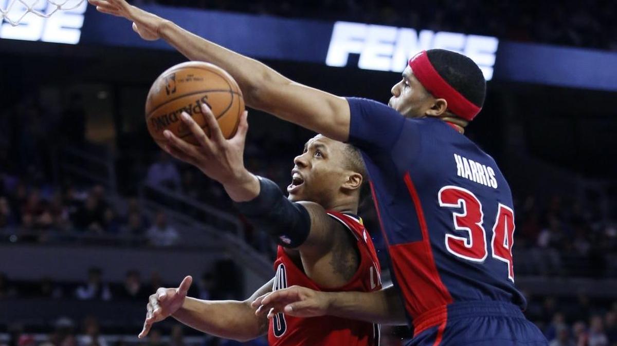 Tobias Harris (34) was a significant trade-deadline acquisition for the Detroit Pistons.