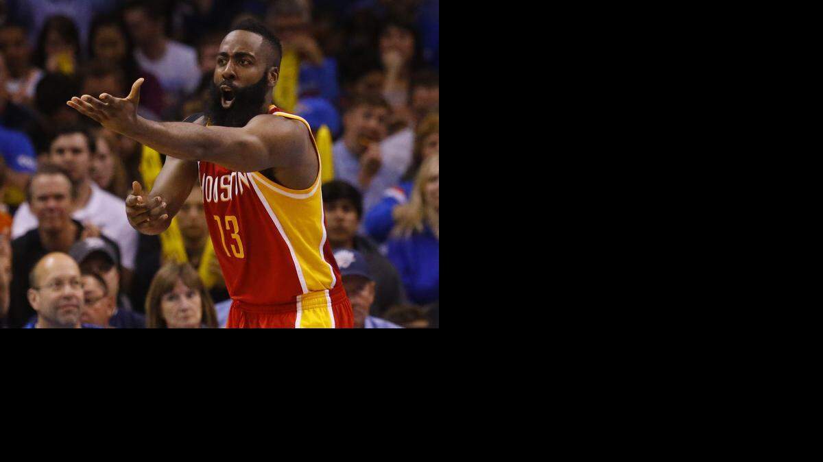
Houston Rockets guard James Harden (13) has had the sort of season that puts him in the Most Valuable Player discussion.
