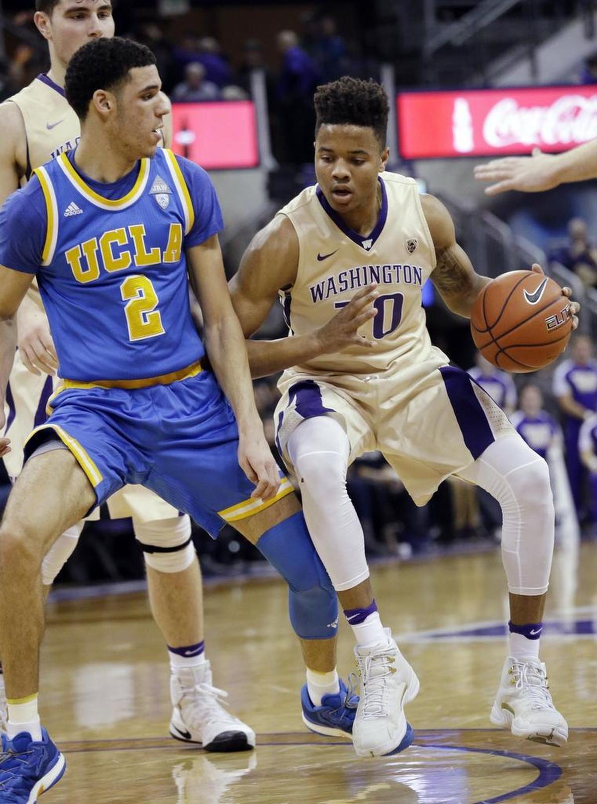 UCLA’s Lonzo Ball, left, and Washington’s Markelle Fultz could be the first two point guards taken in the NBA draft Thursday night.