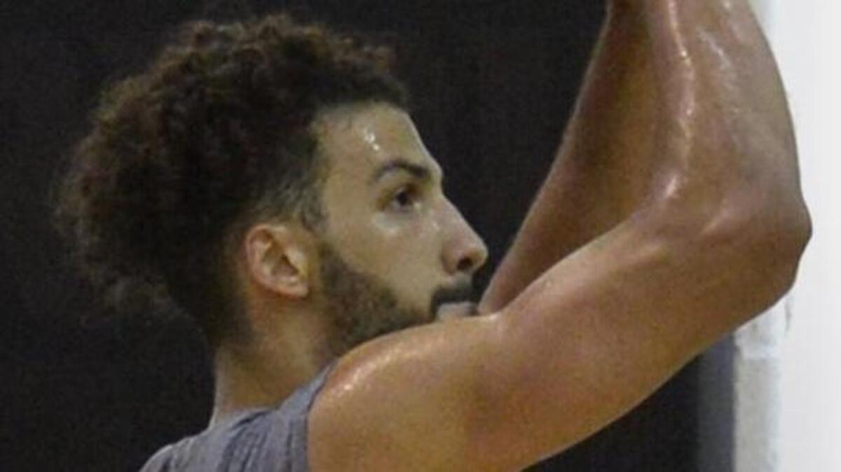 Anthony Gill, former Charlotte Christian and University of Virginia player, during a pre-draft workout, at Time Warner Cable Arena.