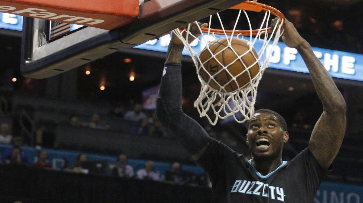 Charlotte Hornets forward Marvin Williams pictured last season against the Houston Rockets.