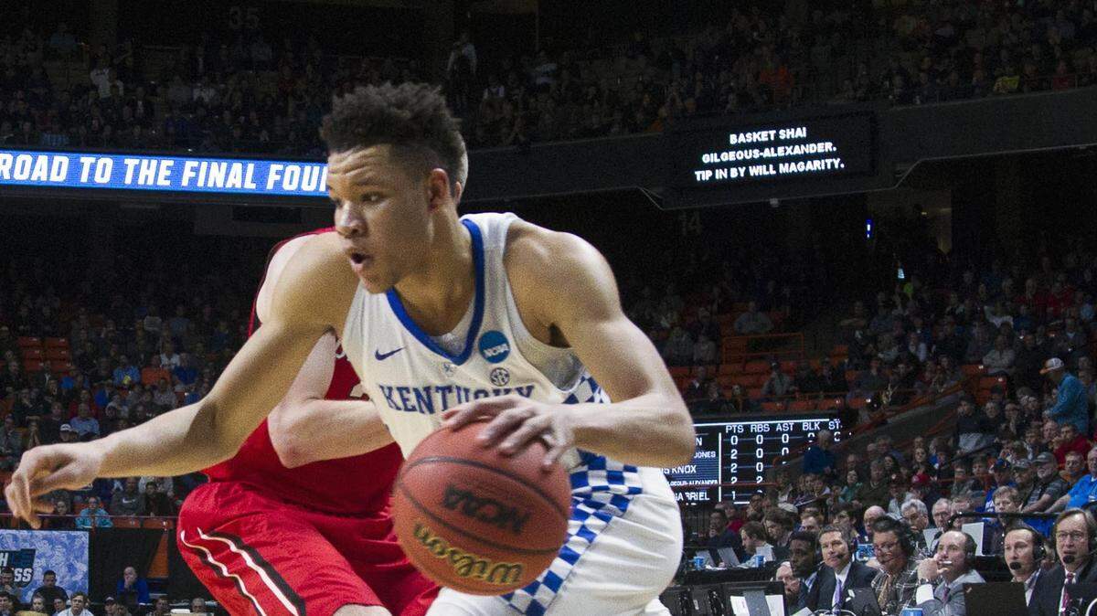 Kentucky forward Kevin Knox, one of the youngest players in this NBA draft, worked out for the Charlotte Hornets.