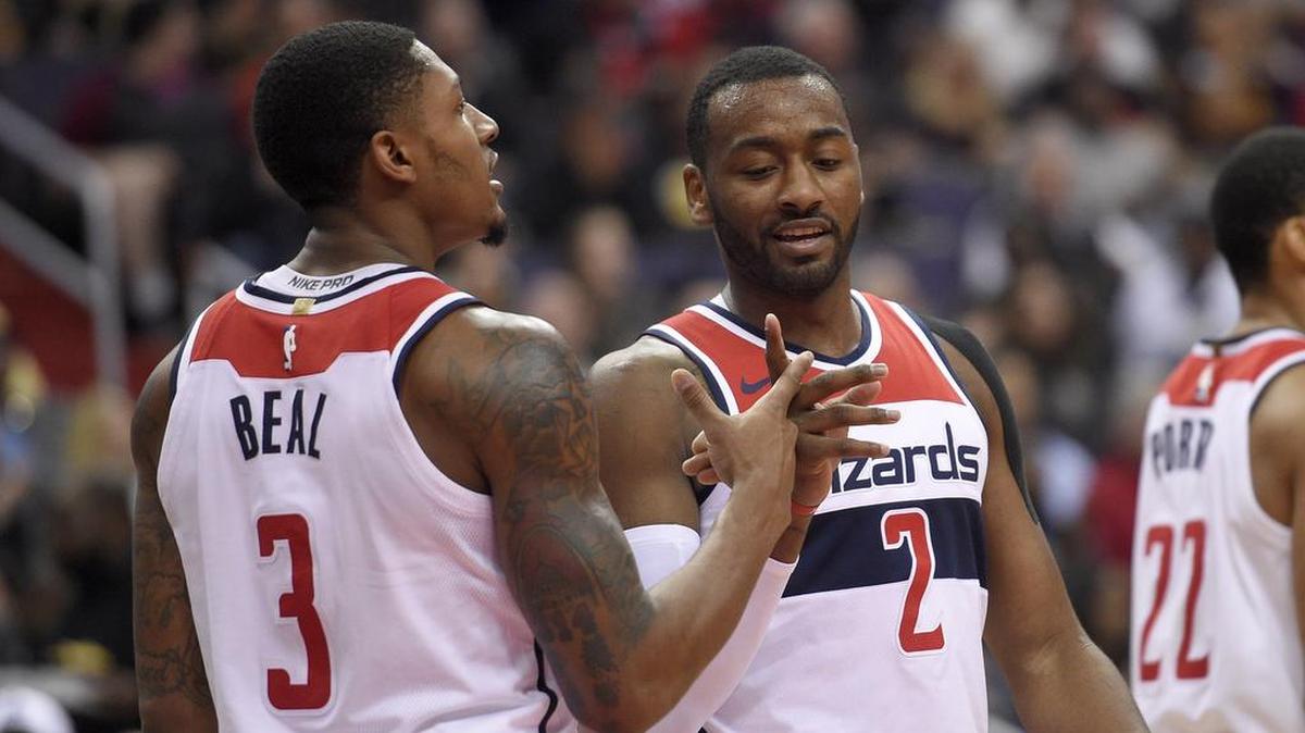 The Washington Wizards’ Bradley Beal, left, and John Wall form one of the NBA’s top backcourts.