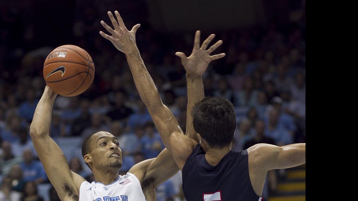 
J.P. Tokoto (13) gave up his remaining college eligibility to turn pro without much prospect of being chosen in the first round of the June 25 NBA draft.
