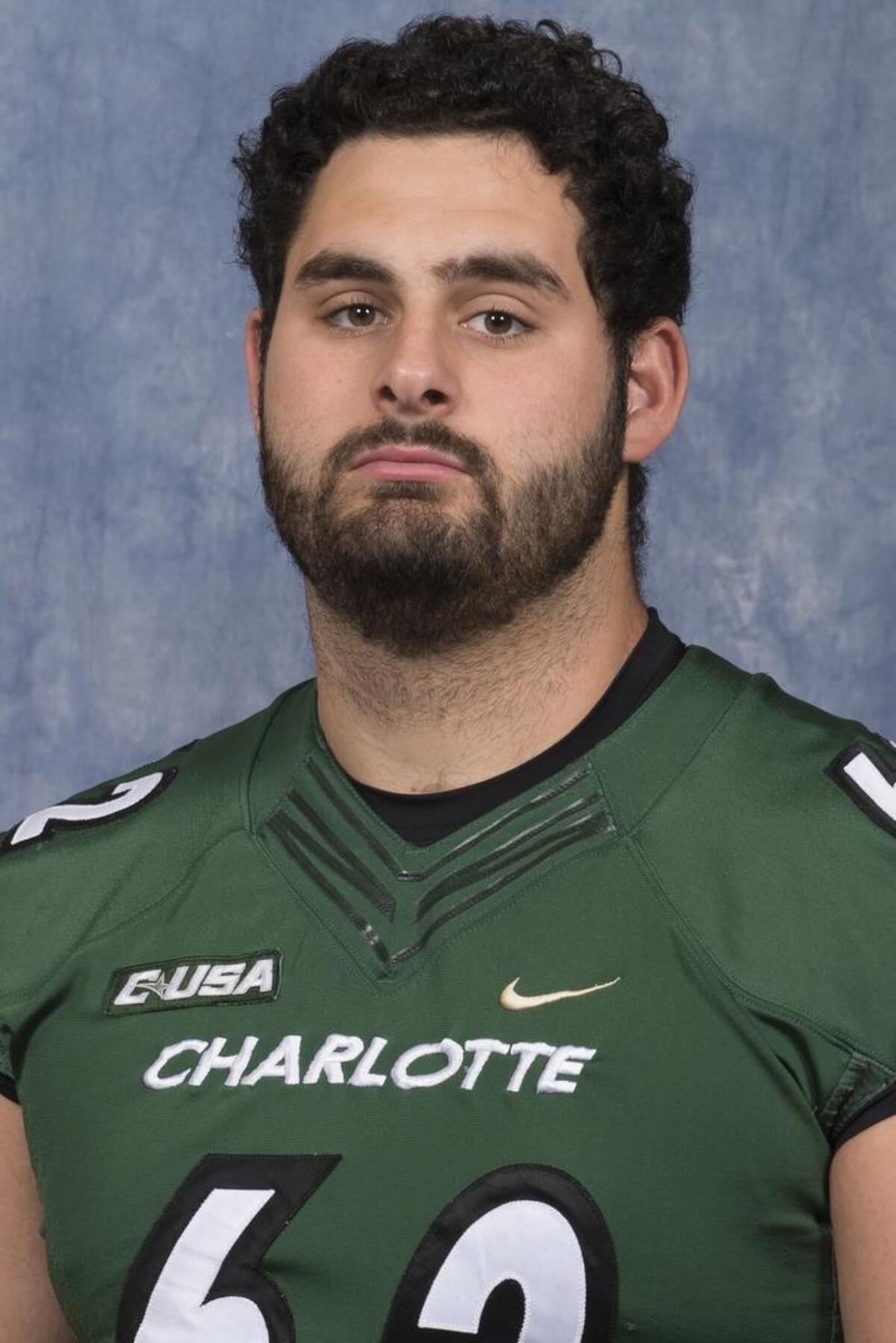 Charlotte 49ers defensive tackle Tyler Fain is a 6-foot-3, 287-pound junior from Chesapeake, Va.