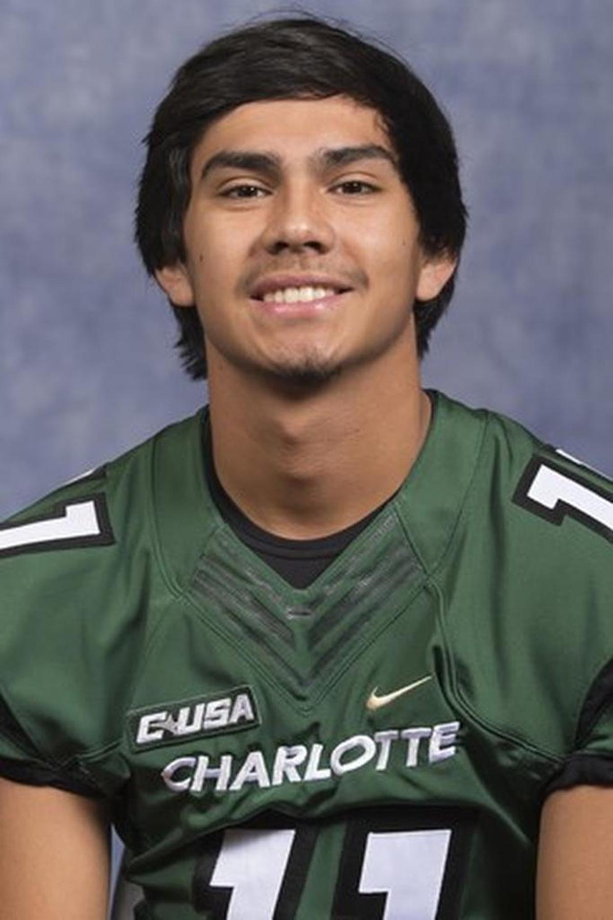 Charlotte 49ers freshman kicker Jonathan Cruz.