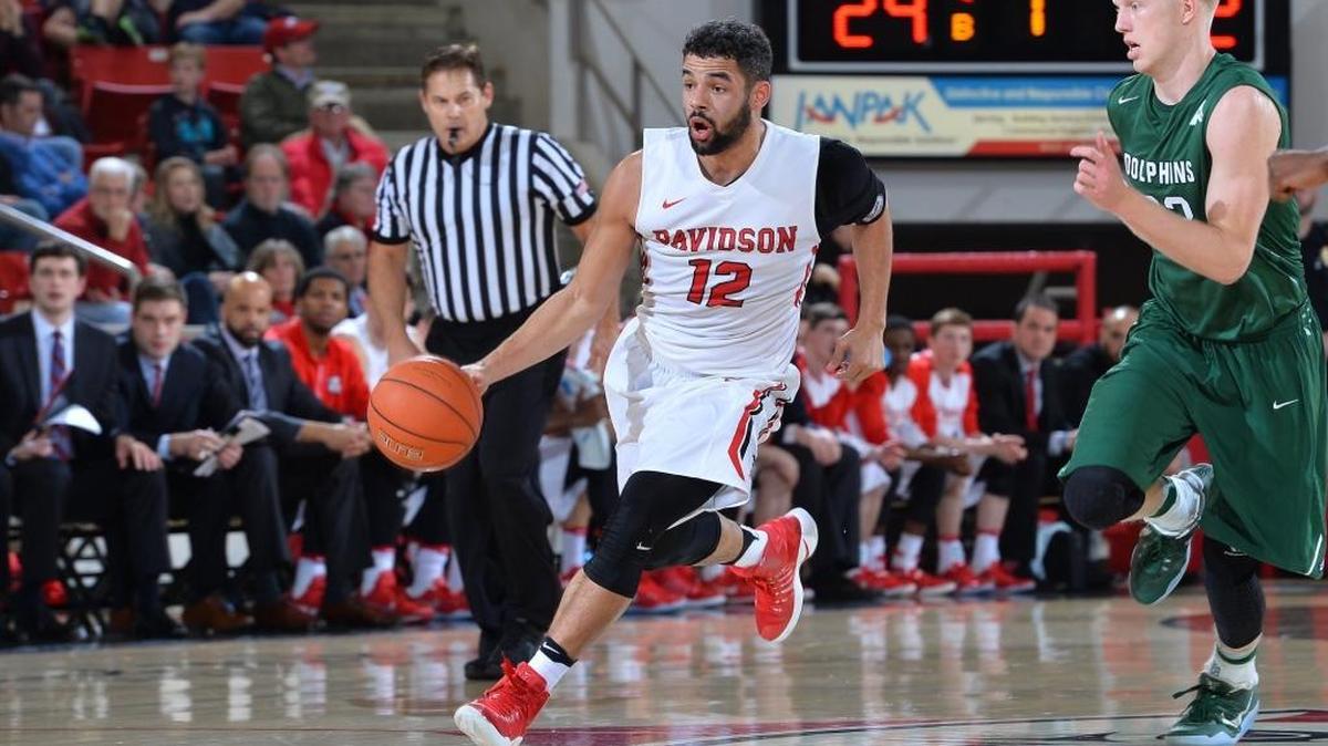 Point guard Jack Gibbs (12) averages 22.7 points to lead Davidson. The Wildcats will play host to Hartford Wednesday night.