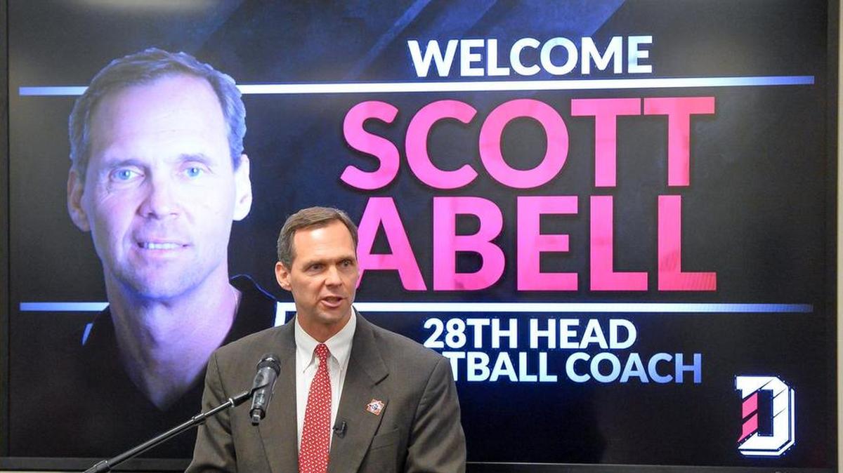 Scott Abell is in his first season as Davidson’s football coach.