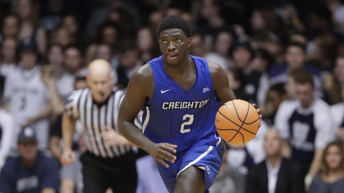 Creighton guard Khyri Thomas, the two-time Big East Defensive Player of the Year, will lead the Bluejays against Kansas State on Friday in the first round of the NCAA tournament in Charlotte.