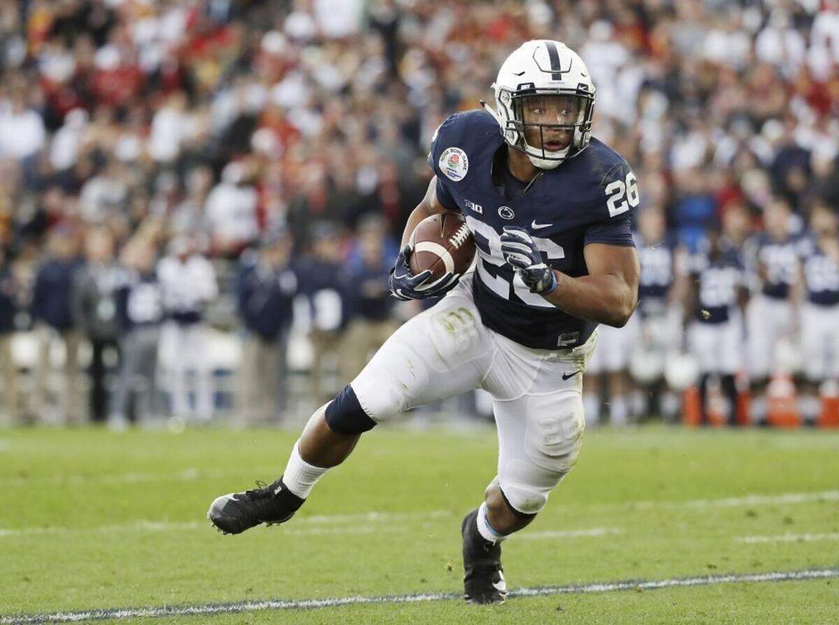 Penn State running back Saquon Barkley figures to be the first running back selected in the 2018 NFL Draft.