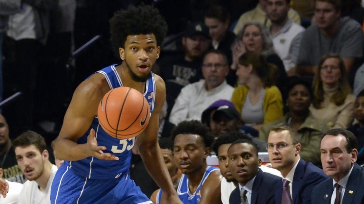 Duke freshman forward Marvin Bagley III averagaes 21.6 points and 11.4 rebounds. Bagley and the No.4-ranked Blue Devils will play host to No. 2 Virginia on Saturday in ACC men’s basketball.