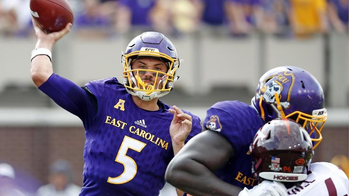 East Carolina quarterback Gardner Minshew and the Pirates will visit Connecticut on Sunday for a rescheduled American Athletic Conference football game.