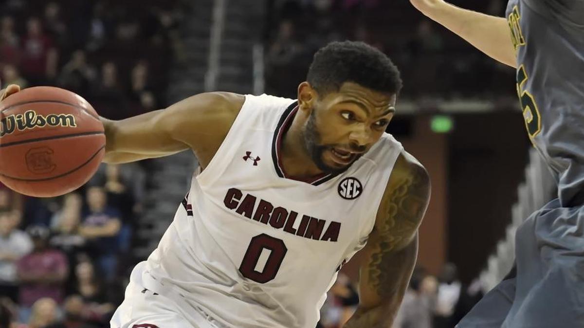 South Carolina will play its second game without leading scorer Sindarius Thornwell (0).