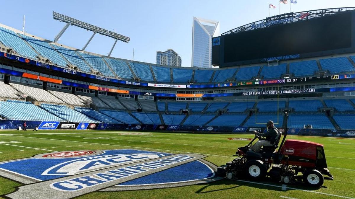 Work crews spent this week sprucing up Bank of America Stadium for Saturday’s ACC Championship game between Clemson and Miami.
