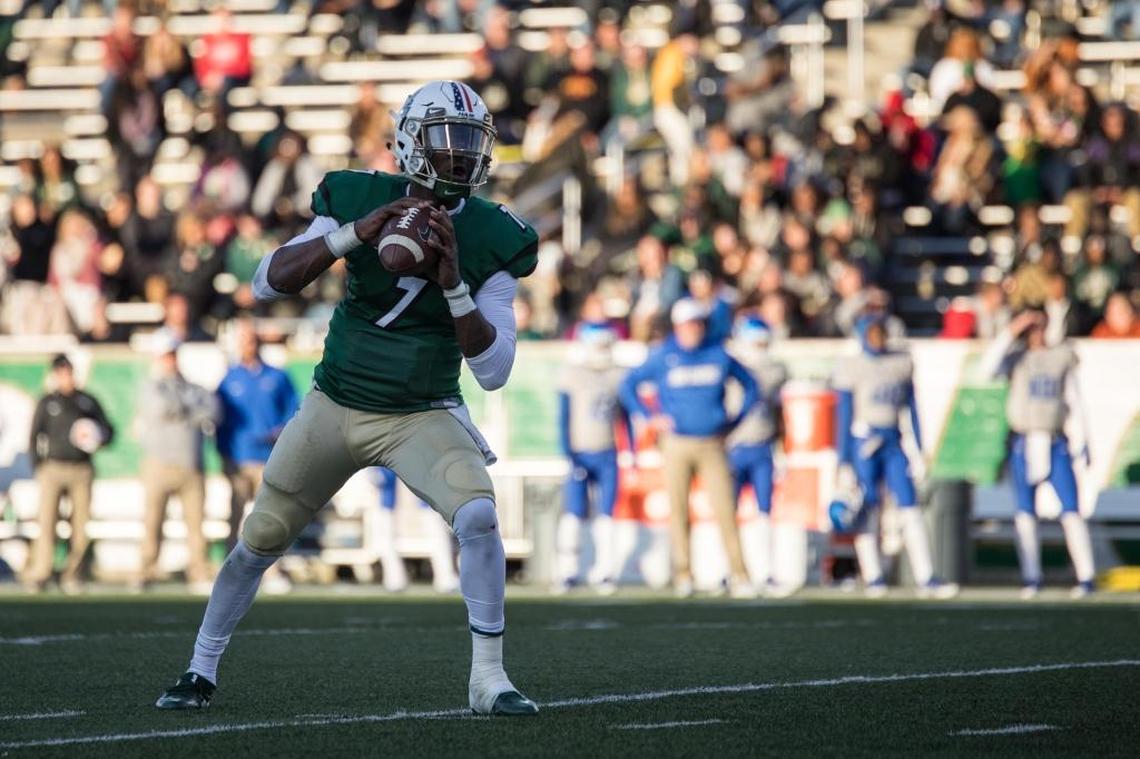 Charlotte 49ers quarterback Hasaan Klugh, who played with his left ankle taped after he injured it last week against Old Dominion, threw for a career-high 258 yards and two touchdowns in Saturday’s game against Middle Tennessee.